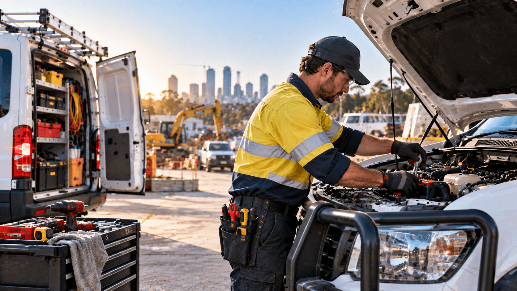 Maintenance Services mobile field service vehicles and technicians